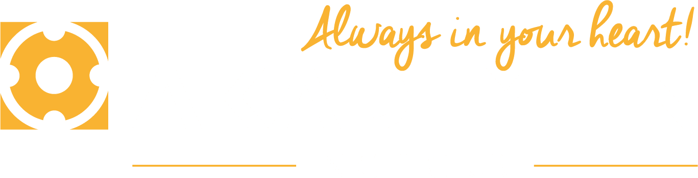 Akademien logo with always in your heart