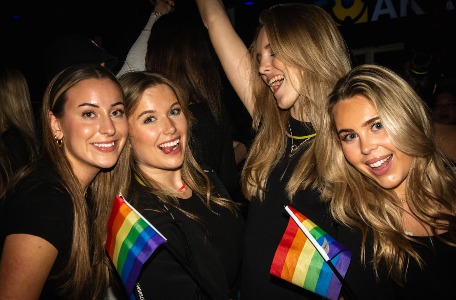 Girls with pride flags - Akademien Nightclub